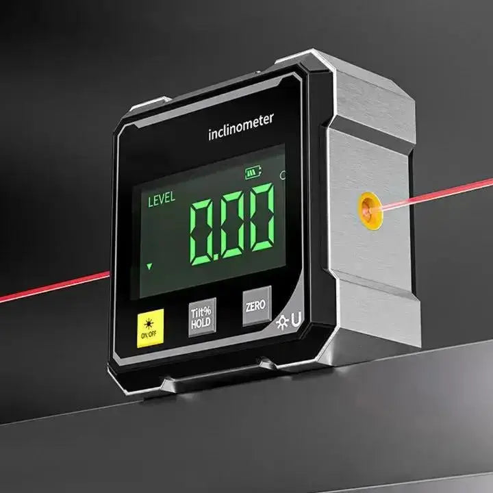 Neigora | Digitaler Neigungsmesser mit Laserlinie, Magnetfuß und USB-Akku