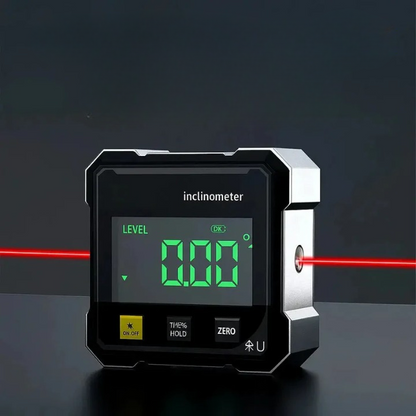 Winkora | Medidor digital de ángulos con línea láser, ±0,2° y base magnética