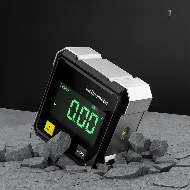 Winkora | Medidor digital de ángulos con línea láser, ±0,2° y base magnética