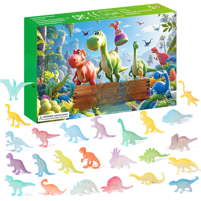 Dinoka | Calendario dell'Avvento per bambini con 24 figure di dinosauri da collezionare