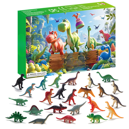 Dinoka | Calendario dell'Avvento per bambini con 24 figure di dinosauri da collezionare