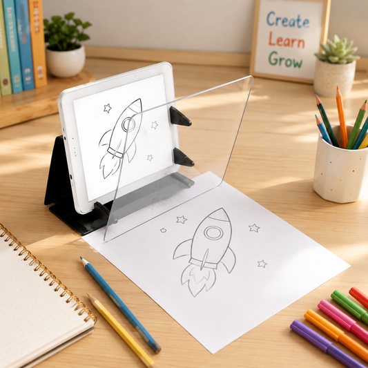 Proyector de dibujos portátil para niños, juguete educativo
