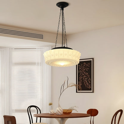 Thalessia – Lampada a sospensione minimalista bianco latte per luce soffusa e diffusa