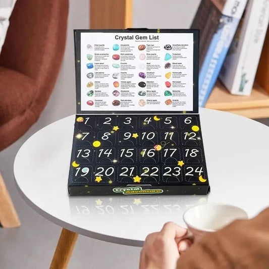 Kristara | Crystal Advent Calendar with 24 Natural Stones and Identification Guide