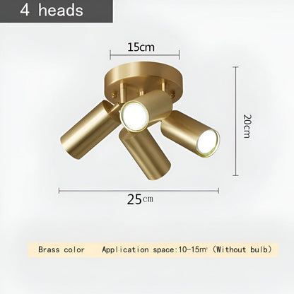 Brassora Zen | Lampada da soffitto LED in ottone spazzolato