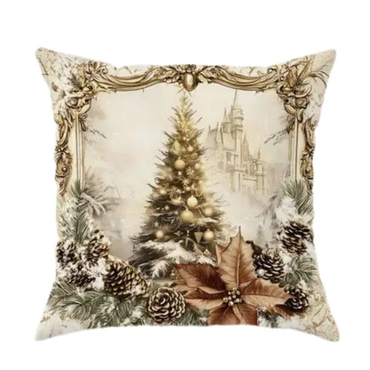Velmira | Kissenbezug Weihnachten aus Samtmischung, 45 x 45 cm mit Motiv
