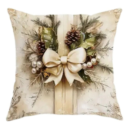 Velmira | Kissenbezug Weihnachten aus Samtmischung, 45 x 45 cm mit Motiv