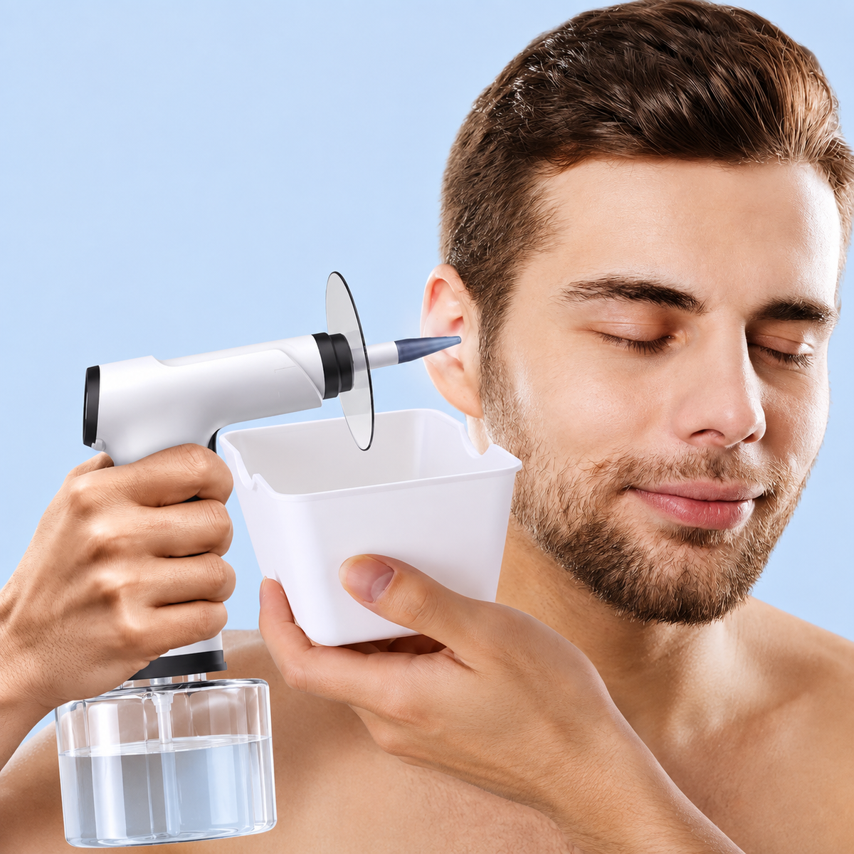 Aquotia | Elektrisches Ohrreinigungsset mit Wasserstrahl und Einwegdüsen