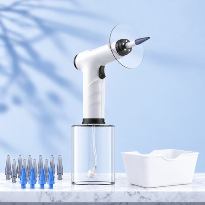Aquotia | Elektrisches Ohrreinigungsset mit Wasserstrahl und Einwegdüsen