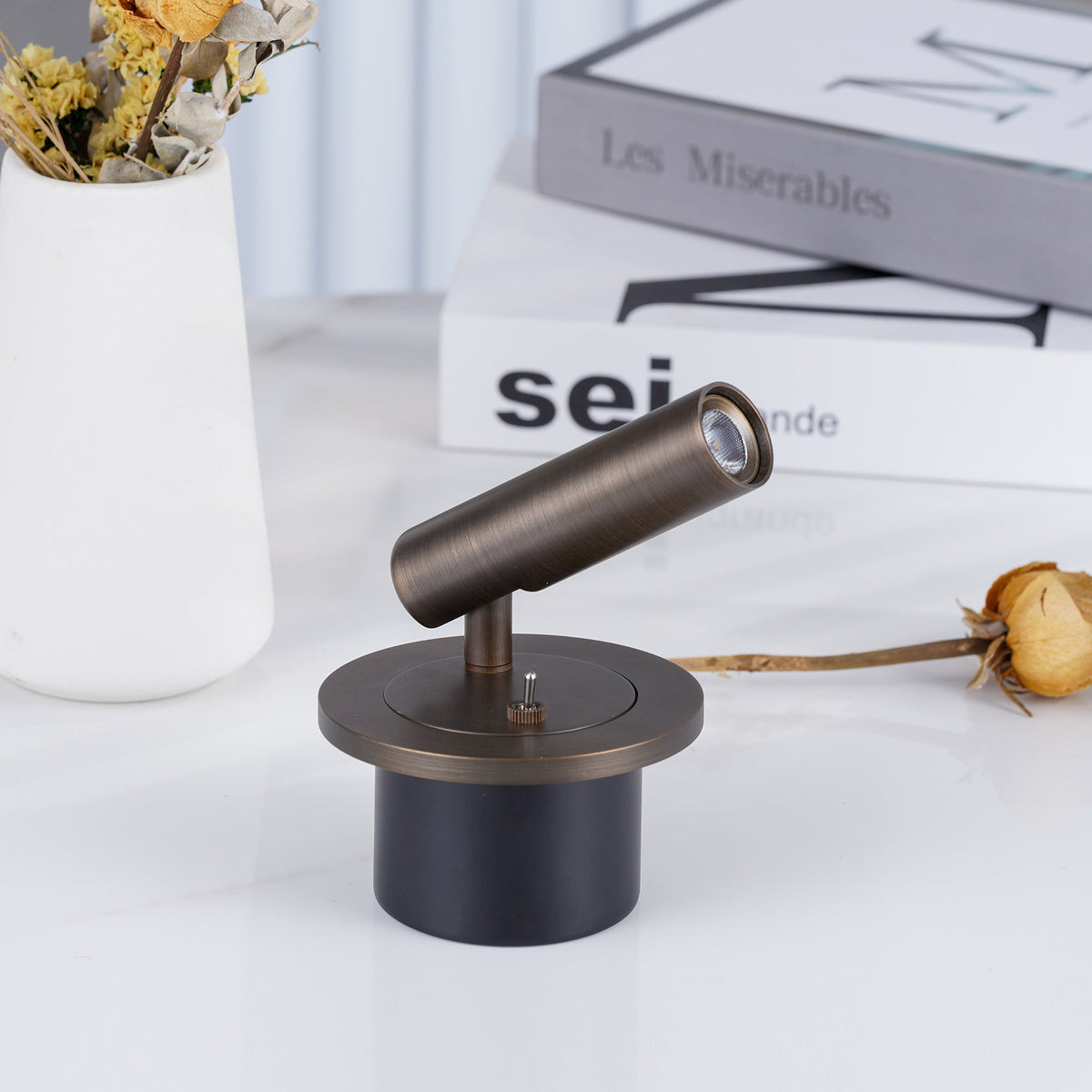 Lesmira | Wandleuchte innen mit schwenkbarem Leselicht, 3 W LED und Schalter