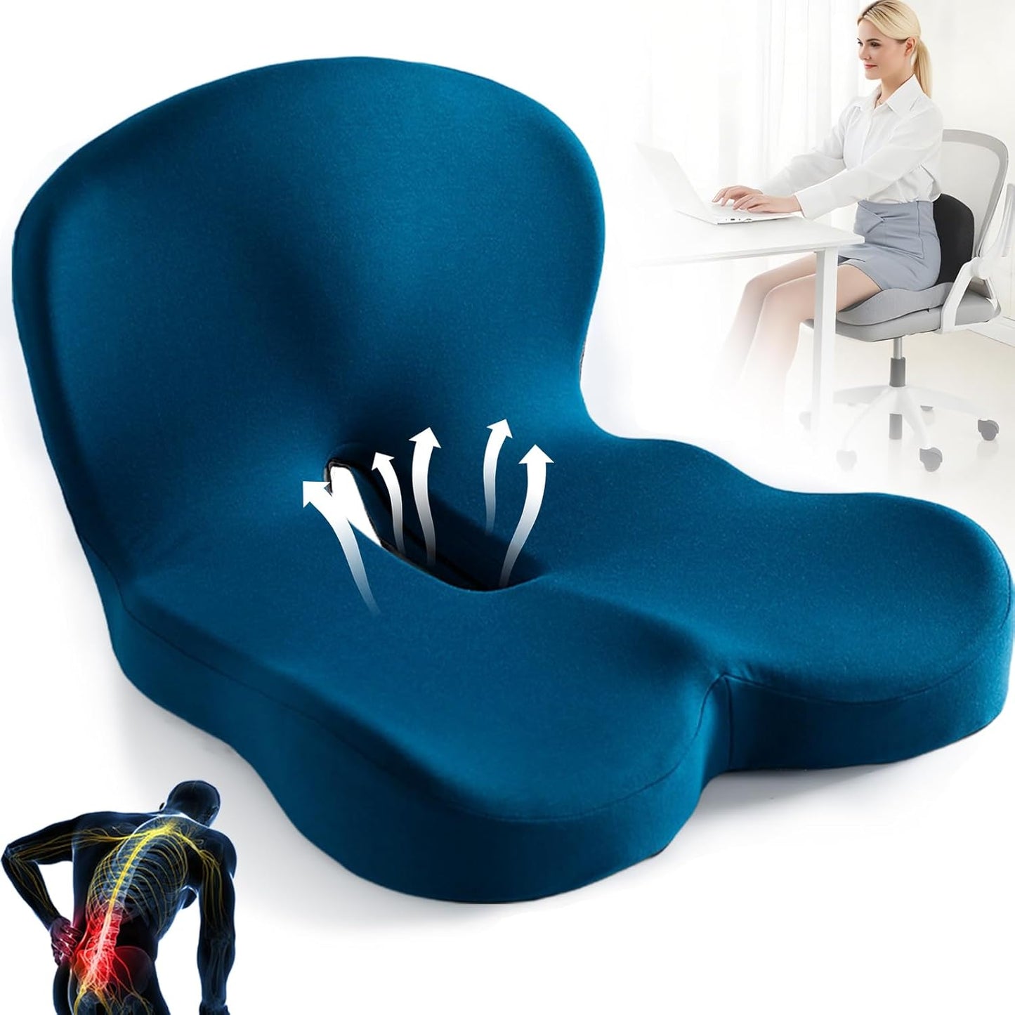 ErgoComfort Pad – Ergonomisches Memory Foam Sitzkissen für optimalen Komfort