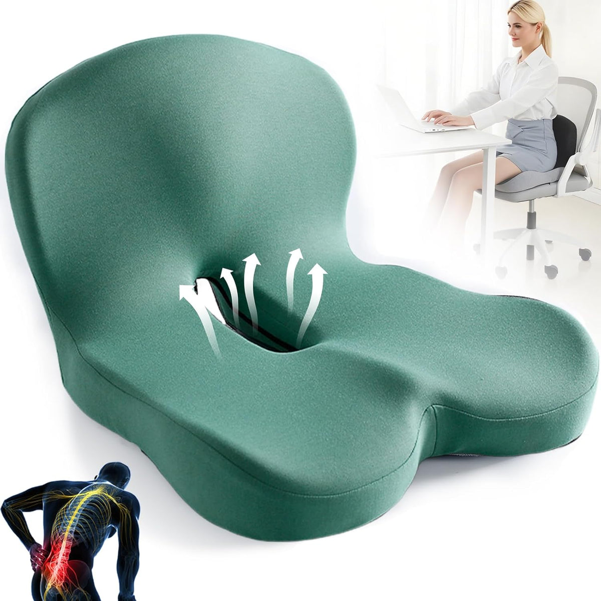 ErgoComfort Pad – Ergonomisches Memory Foam Sitzkissen für optimalen Komfort