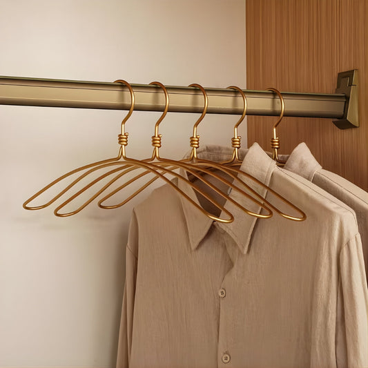 Extra Breite Elegante Aluminium Kleiderbügel | 6-teiliges Set