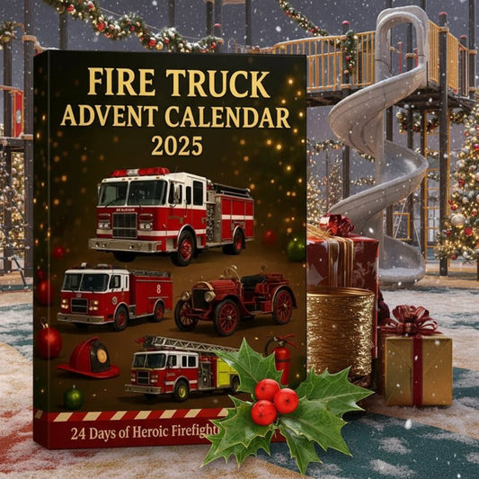 Flamiro | Calendario de Adviento infantil con 24 camiones de bomberos