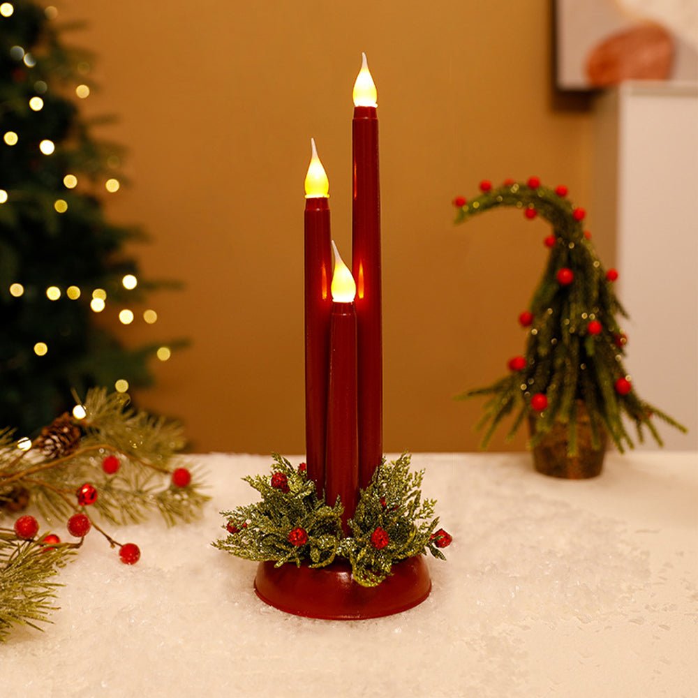 Candlex | Flammenlose LED-Kerzen mit Flackerlicht und Fernbedienung, 30 cm
