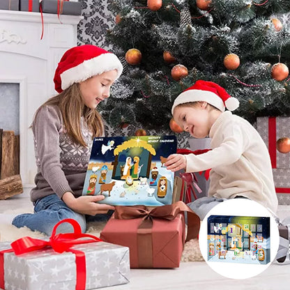 Noelino | Nativity scene advent calendar with 24 toy figures for children