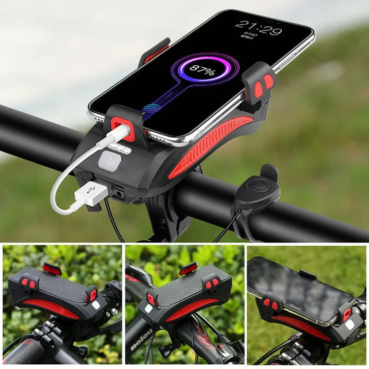 BikeBeam | 4-in-1 Bike Light with Power Bank, Phone Holder and Horn