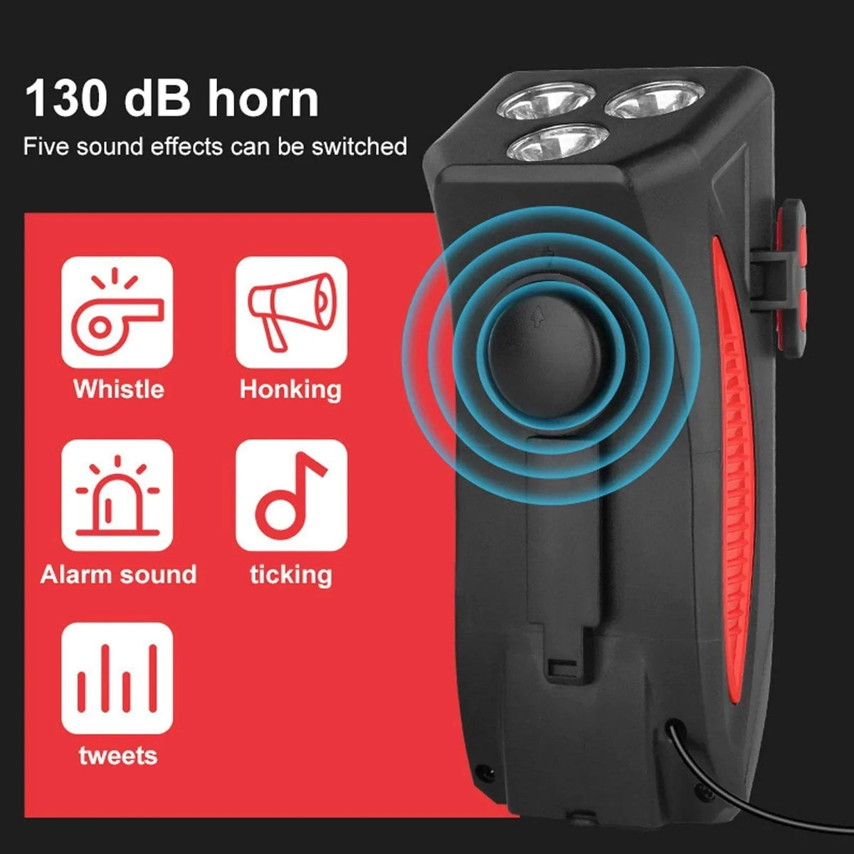 BikeBeam | Lampada per bicicletta 4 in 1 con power bank, supporto per telefono e clacson