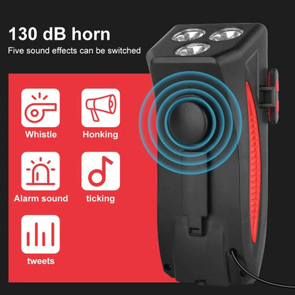 BikeBeam | Lampada per bicicletta 4 in 1 con power bank, supporto per telefono e clacson
