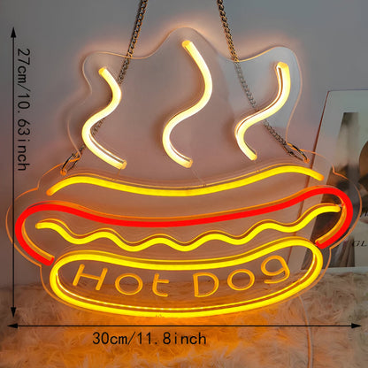 NeonBite – Insegna LED al neon colorata per fast food, ristoranti e bar domestici
