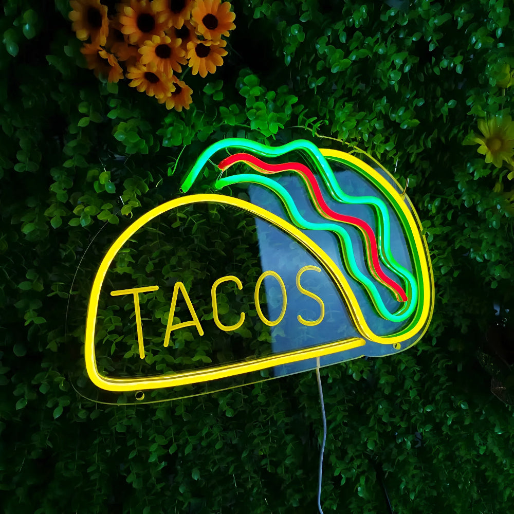NeonBite – Insegna LED al neon colorata per fast food, ristoranti e bar domestici