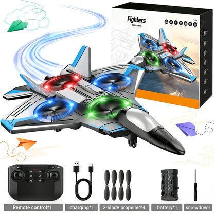 Loopiro | Jet telecomandato con acrobazie a 360°, luce LED e ricarica USB