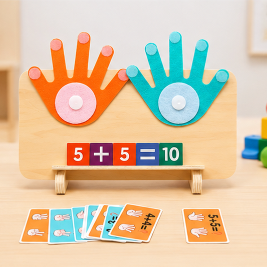 Juego de contar con los dedos Juguete de madera Educativo y divertido para niños pequeños