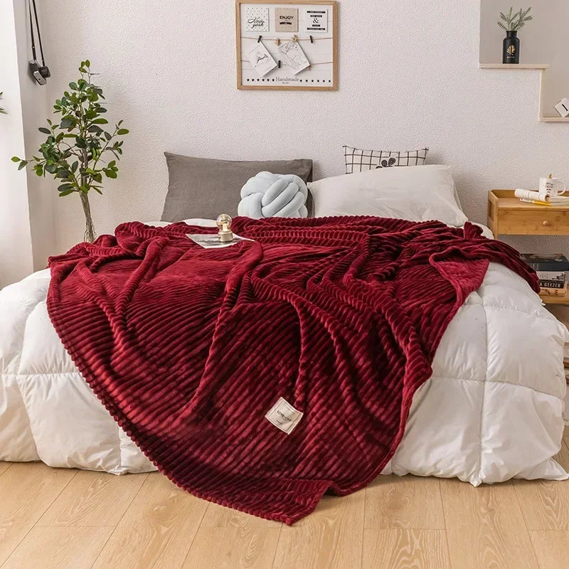 Lunita | Coperta coccolosa spessa in flanella, calda e facile da curare per divano e letto