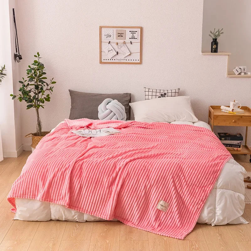 Lunita | Coperta coccolosa spessa in flanella, calda e facile da curare per divano e letto