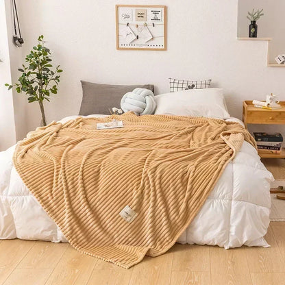 Lunita | Coperta coccolosa spessa in flanella, calda e facile da curare per divano e letto