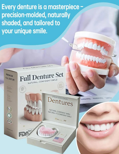 Smilvea | Set dental cosmético superior e inferior, moldeable en agua caliente