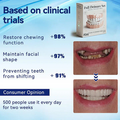Smilvea | Set dental cosmético superior e inferior, moldeable en agua caliente