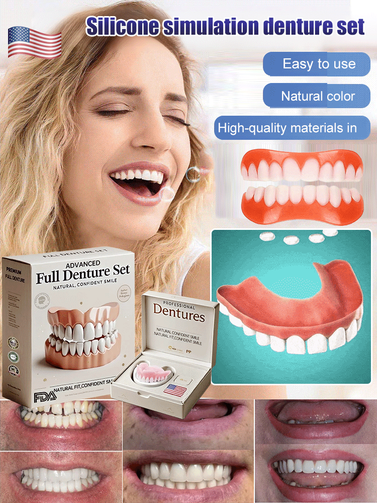 Smilvea | Set dental cosmético superior e inferior, moldeable en agua caliente