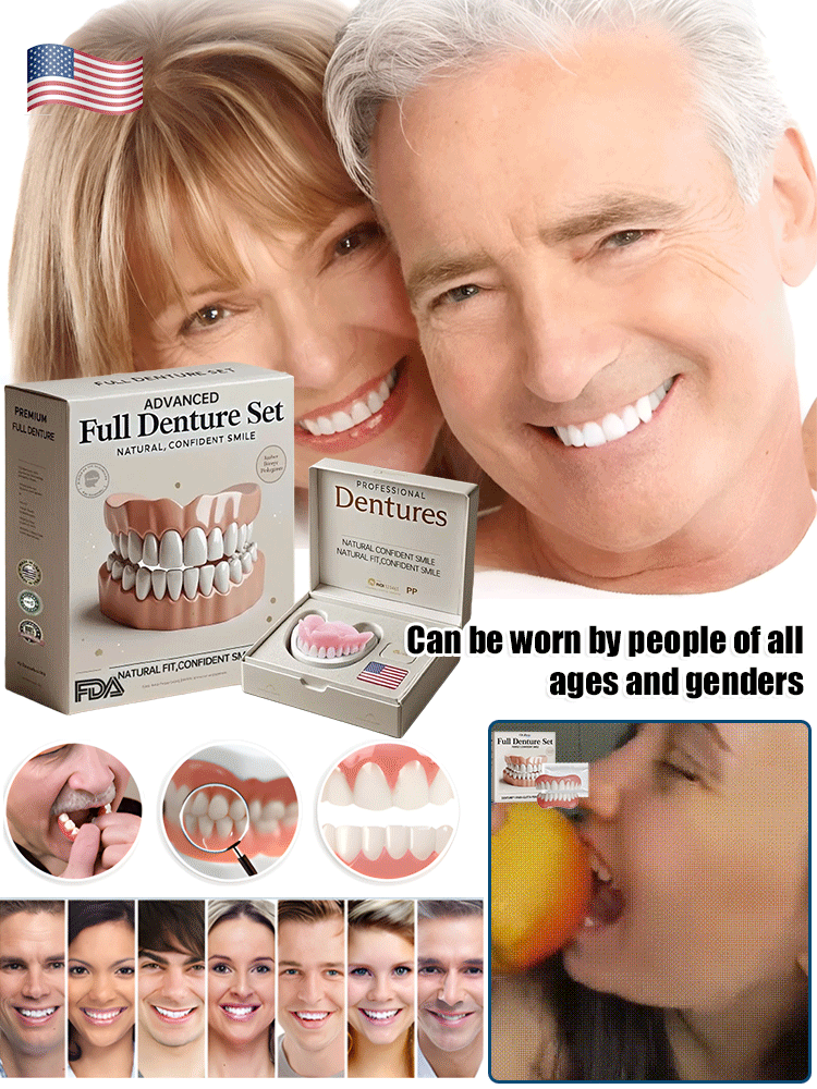 Smilvea | Set dental cosmético superior e inferior, moldeable en agua caliente
