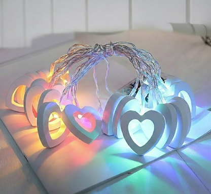 Papyra | LED Lichterkette mit Papiersternen, Herzen oder Tannenbäumen