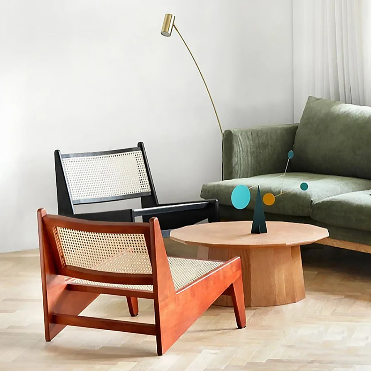 Lunair Canapé | Loungesessel aus Holz & Rattan im französisch-skandinavischen Stil