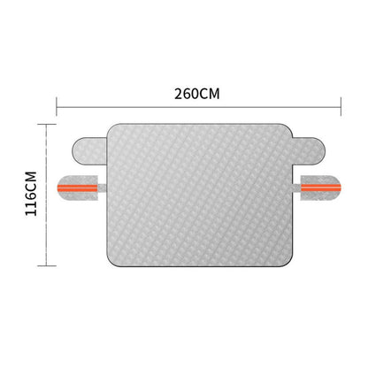 Glacivo | Frontscheibenabdeckung Winter mit Magnet und Spiegelschutz, 260 × 116 cm