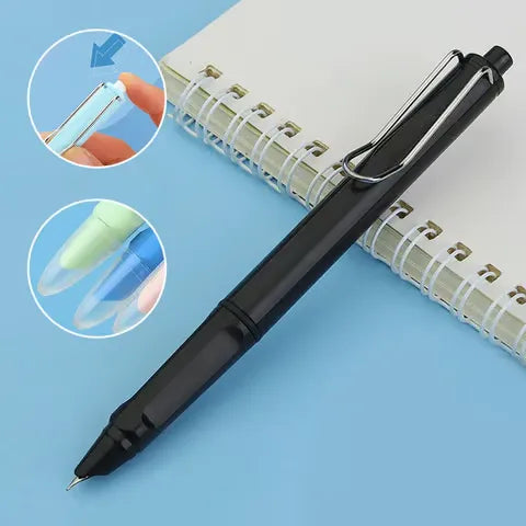 Inkelto | Penna stilografica retrattile con meccanismo a scatto, set da 3