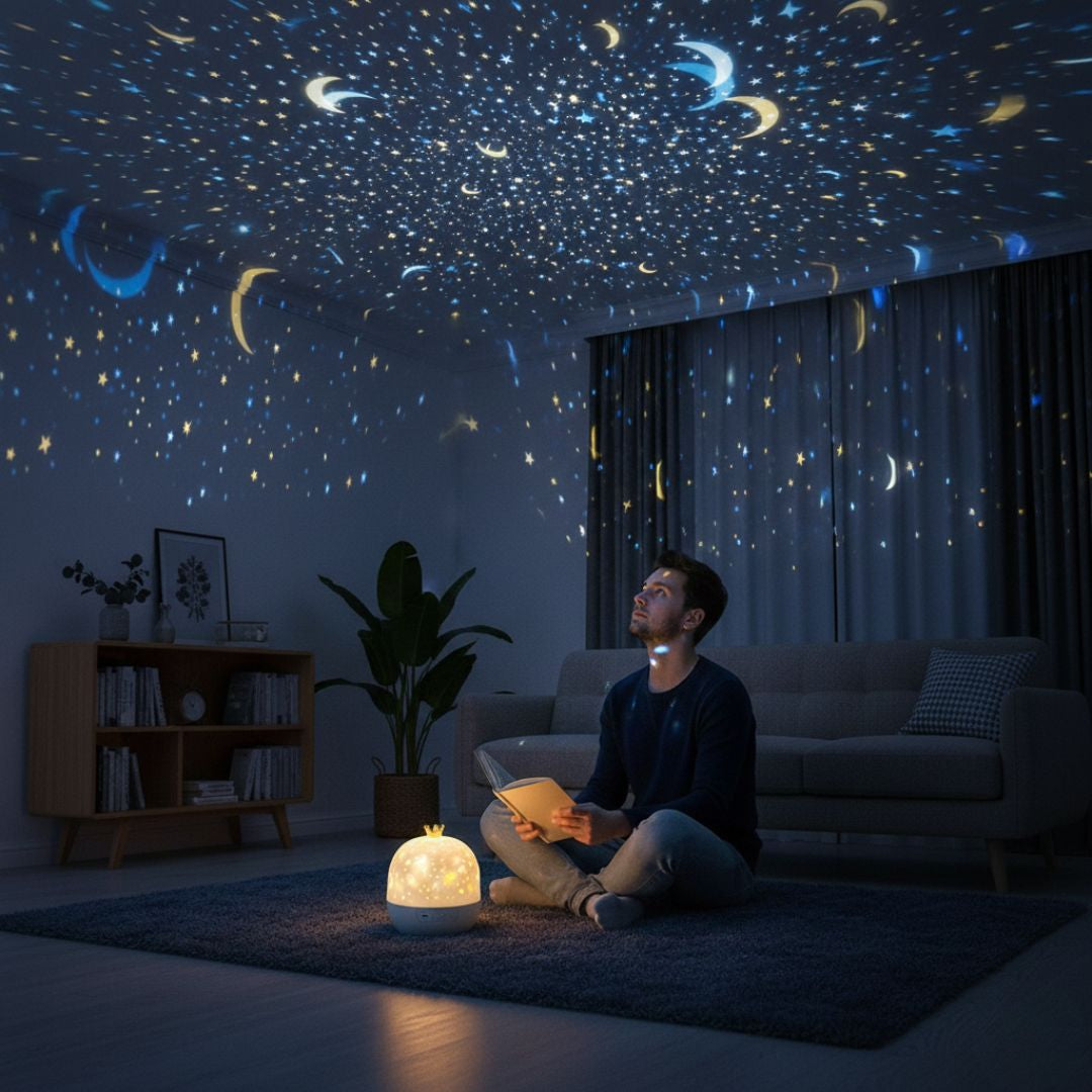 Traumilo | Sternenhimmel Projektor Kinder, 2in1 Nachtlicht mit USB