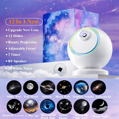 Sternivo | Sternenhimmel Projektor mit Bluetooth-Lautsprecher und Akku