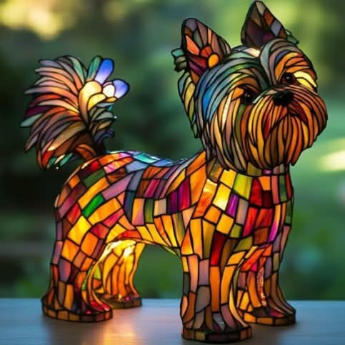 Lampada notturna LED con razze canine | Lampada da tavolo decorativa | Luce calda d'atmosfera