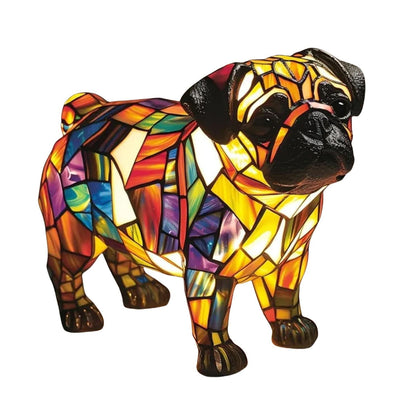 Lampada notturna LED con razze canine | Lampada da tavolo decorativa | Luce calda d'atmosfera