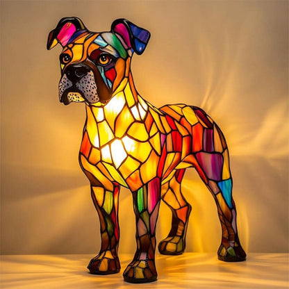 Lampada notturna LED con razze canine | Lampada da tavolo decorativa | Luce calda d'atmosfera