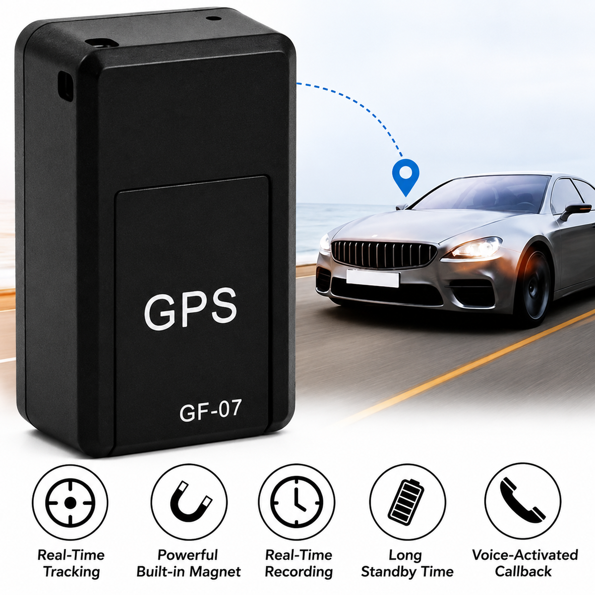 Ortivo | Mini localizzatore GPS con magnete e tracciamento in tempo reale tramite app