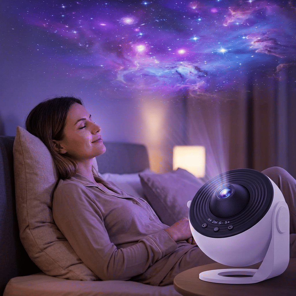 Kosmira | Sternenhimmel Projektor mit 13 Motiven, Fokusring und leisem Motor