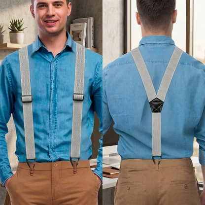 Strapholt | Tirantes para hombre con ganchos, 3,8 cm de ancho, en X o en Y