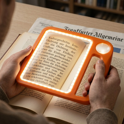 Lupenia | Lupa de lectura LED con aumentos de 5 y 10 veces, 48 LED, USB o pilas