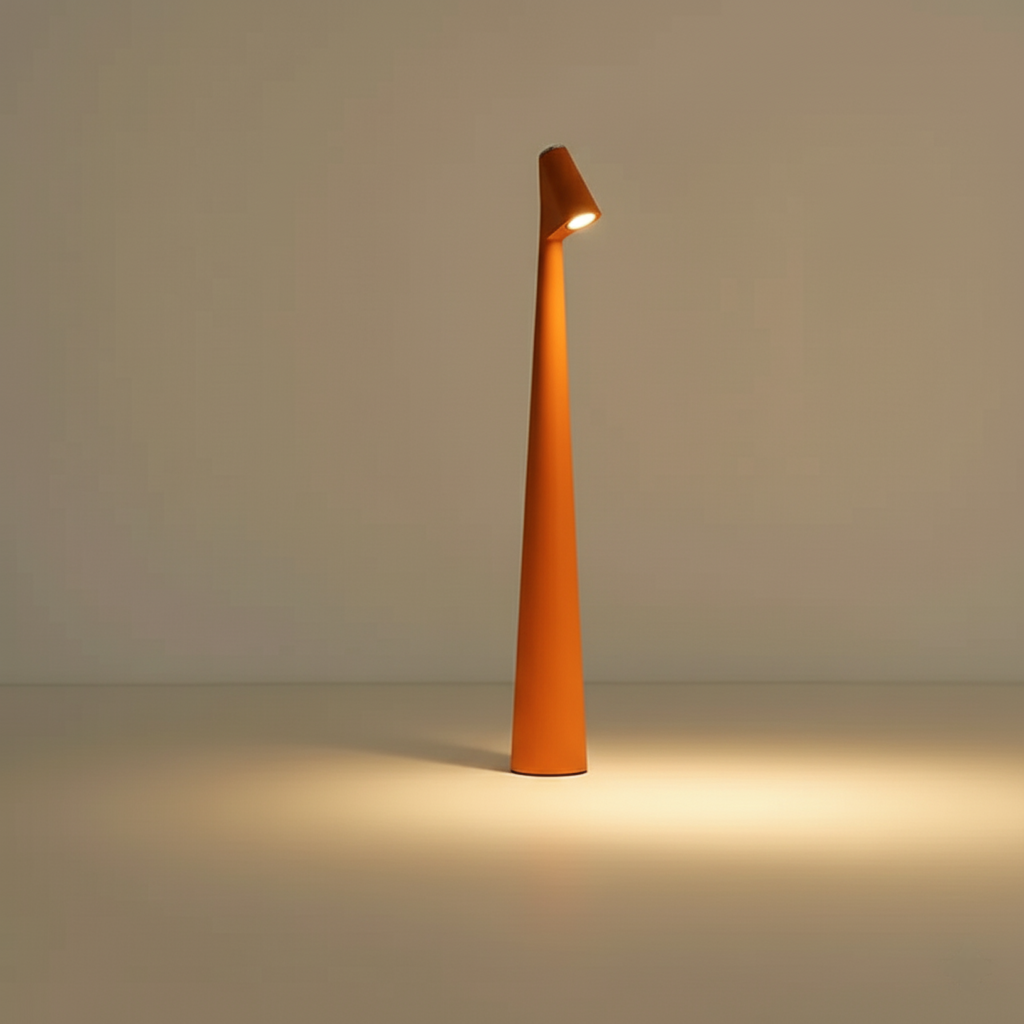 Kabellose LED Tischlampe | Nordisches Design | Warmes Licht | Metall & Glas