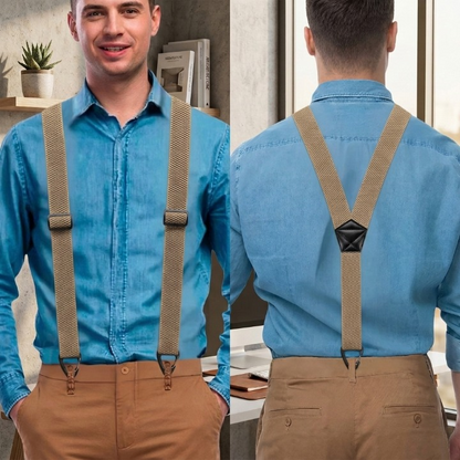 Strapholt | Tirantes para hombre con ganchos, 3,8 cm de ancho, en X o en Y