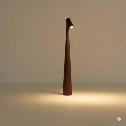 Kabellose LED Tischlampe | Nordisches Design | Warmes Licht | Metall & Glas